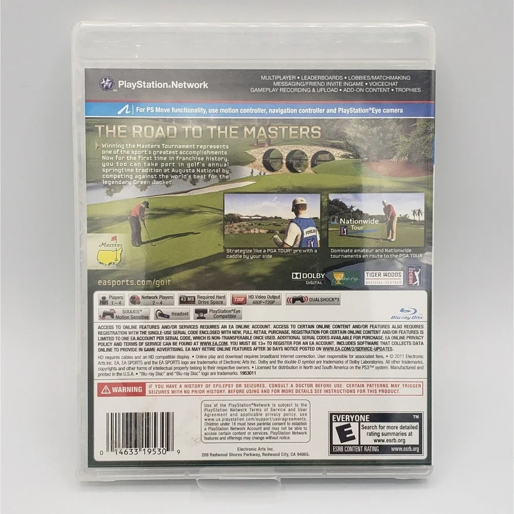 New Tiger Woods PGA Tour 12 The Masters ~ PS3‎ ~ CIB 2011 EA Sports